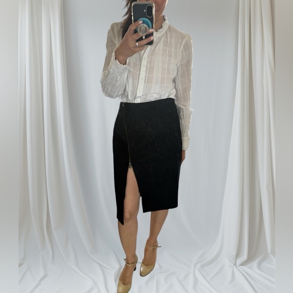 J. Crew Black Zipper Pencil Skirt - Picture 1 of 10